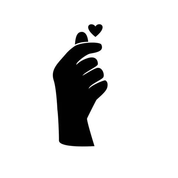 Handgestaltung Mit Liebesgesten Zeichen Und Symbol Menschlicher Fürsorge — Stockvektor