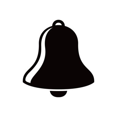 Bildirim çanı simgesi tasarımı. Gelen mesaj alarmı cep telefonu