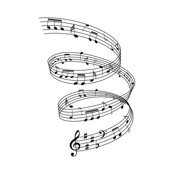楽譜ベクトル図です 音楽の記号と記号 — ストックベクタ