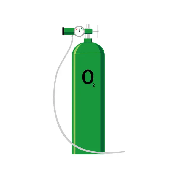 Ilustración Vector Tubo Oxígeno Equipos Tratamiento Para Pacientes Hospitalizados — Vector de stock