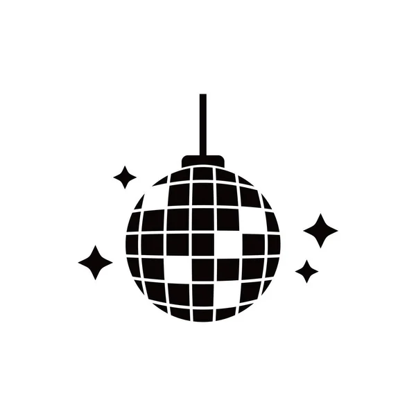 Disco Lampe Silhouette Design Partydekoration Der Diskothek — Stockvektor