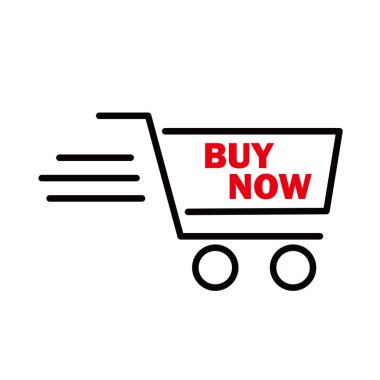 Şimdi pankart tasarımı al. çevrimiçi satış düğmesi işareti ve sembol.