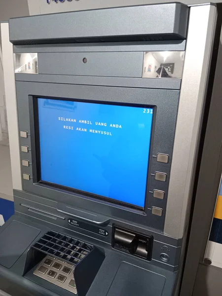 Atm Automatische Geldautomaat Geautomatiseerde Machine Voor Opnemen Storten Van Geld — Stockfoto