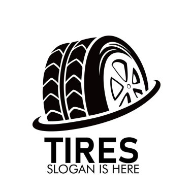 Lastik siluet tasarımı. otomobil ögesi, imza ve sembol.