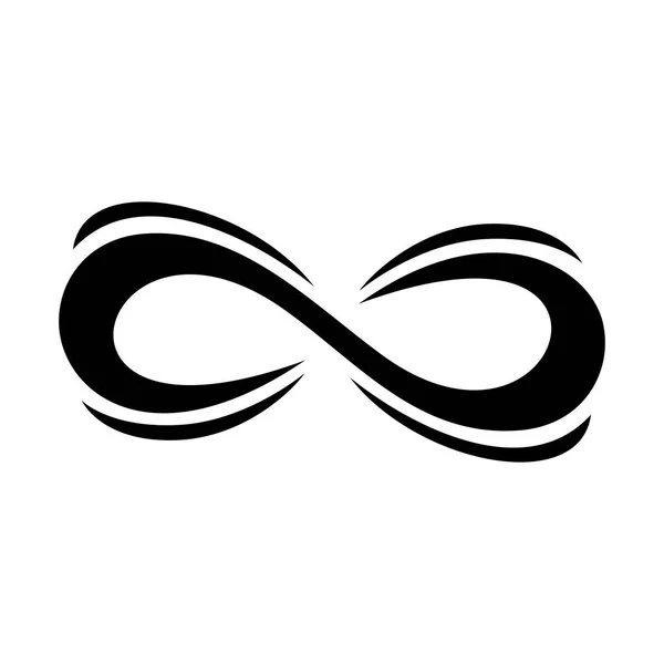 Unendlichkeit Symboldesign Grenzenloses Zeichen Und Symbol — Stockvektor