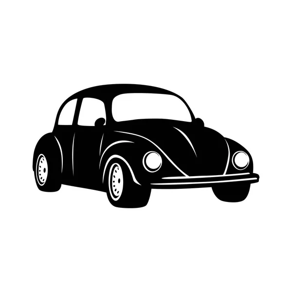 Oldtimer Silhouette Design Zeichen Und Symbol Des Automobils — Stockvektor