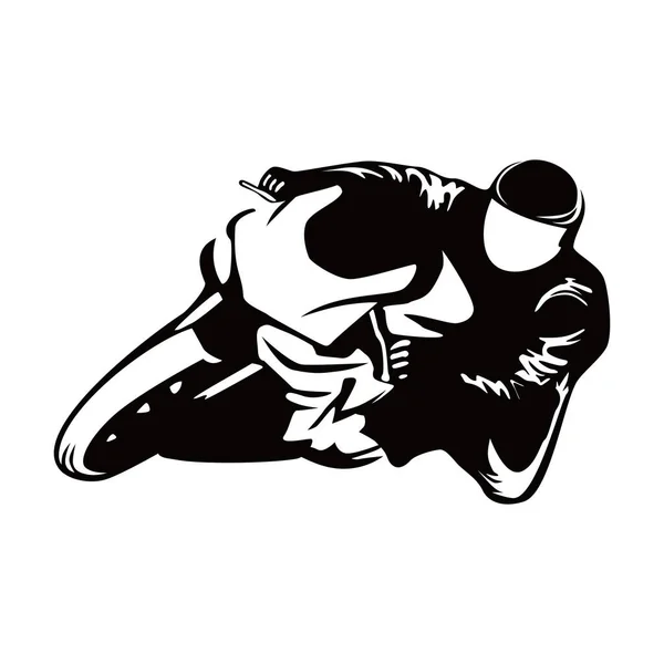 Дизайн Силуэта Мотоцикла Быстрый Знак Байкера Символ Иллюстрация Мотоцикла — стоковый вектор