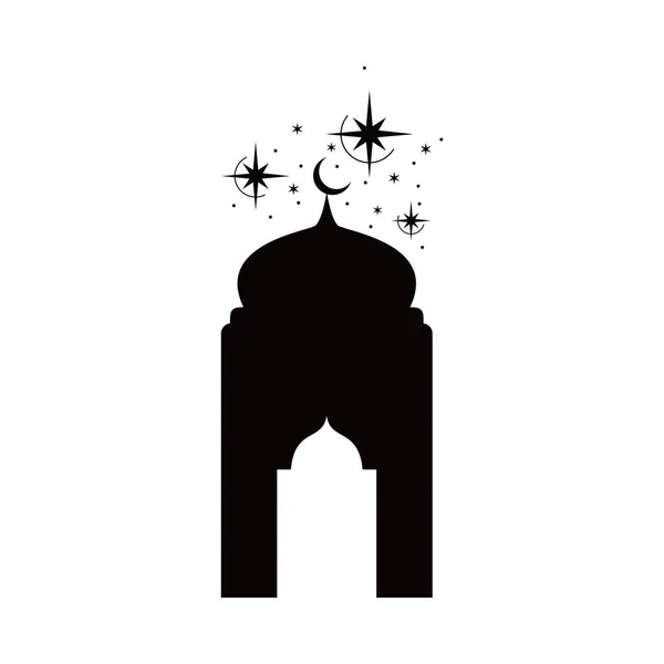 Design Mešity Siluety Islámská Architektura Dekorace — Stockový vektor