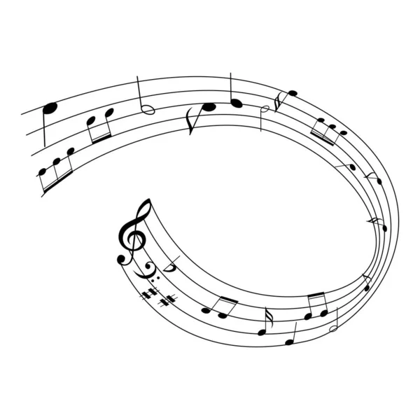 Музична Нота Векторна Ілюстрація Музичний Знак Символ — стоковий вектор