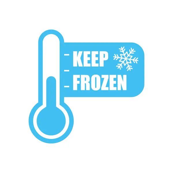 Keep Frozen Label Design Cold Product Sign Symbol — Stock Vector
