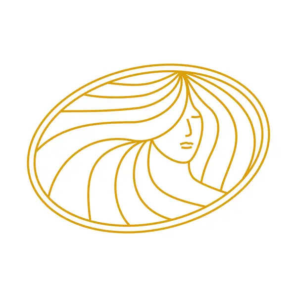 Belleza Chica Logo Diseño Signo Símbolo Negocio Spa — Archivo Imágenes Vectoriales