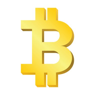 Bitcoin işareti ve sembol. dijital şifreleme para birimi logosu.