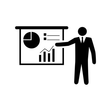 presentation icon design. conference sign and symbol.