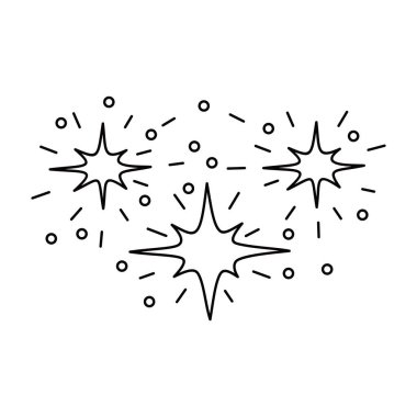 Işıl ışıl simge tasarımı. Parlak efekt işareti ve sembol.