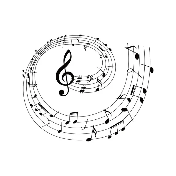 Nota Musical Ilustração Vetorial Sinal Música Símbolo —  Vetores de Stock
