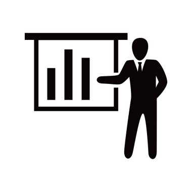 presentation icon design. conference sign and symbol.