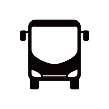 Otobüs silueti tasarımı. seyahat ulaşım simgesi, imza ve sembol.
