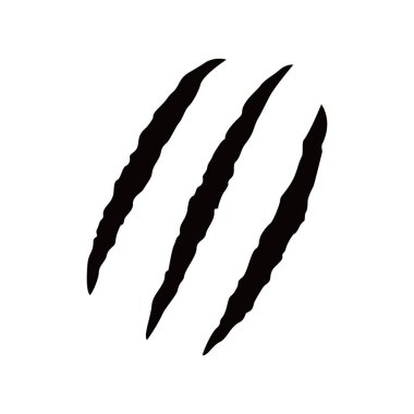 Pençeler ikon tasarımını çizer. Pençe işareti ve sembol.