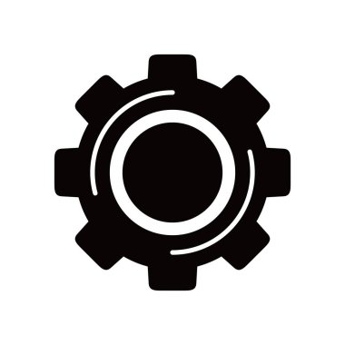 Düz tasarımda dişli dişli dişli ikonu. onarım işareti ve sembol.