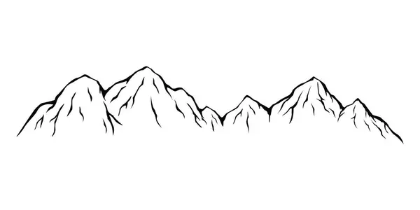 Berge Silhouette Design Abenteuer Logo Zeichen Und Symbol Stockillustration