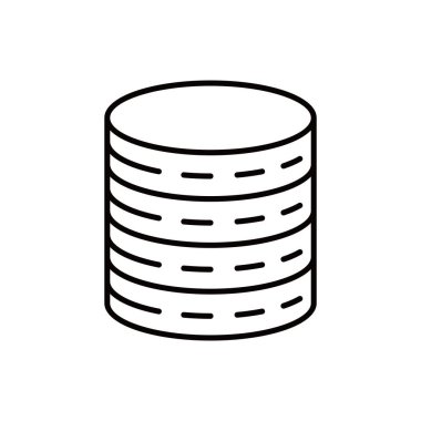 veritabanı simgesi tasarımı. bilgisayar sunucusu işareti ve sembolü.