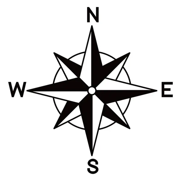 Дизайн Иконки Компаса Знак Символ Инструмента Наведения Стоковый вектор