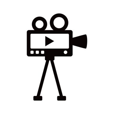 Video kamera ikonu tasarımı. Kamera işareti ve sembol.