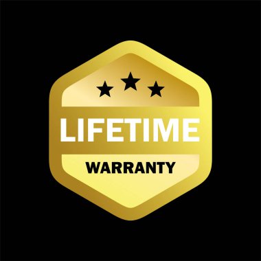 Ömür boyu garanti etiketi. garanti işareti ve sembol.