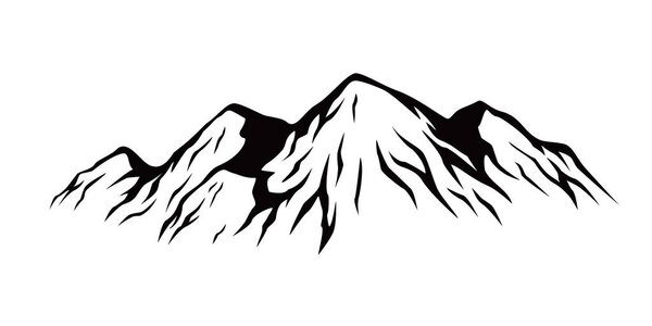 mountains silhouette design. adventure logo, sign and symbol.