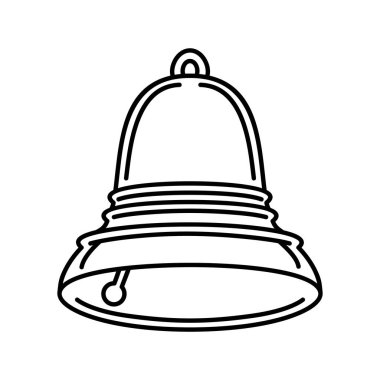 Çan simgesi tasarımı. Mobil uygulama için alarm işareti ve sembol.