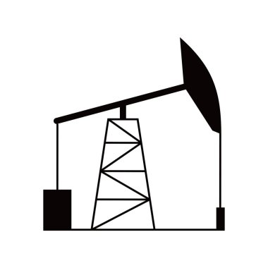 oil derrick icon design. fuel production sign and symbol. clipart
