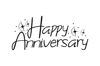 Mutlu yıl dönümü yazı dizaynı. lüks kutlama metni.