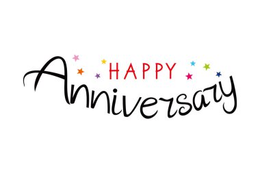 Mutlu yıl dönümü yazı dizaynı. lüks kutlama metni.