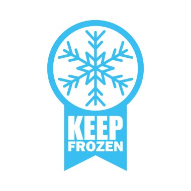 Donmuş etiket tasarımını koru. soğuk ürün işareti ve sembol.