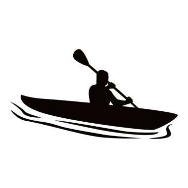 Kano silueti tasarımı. su sporu işareti ve sembolü.