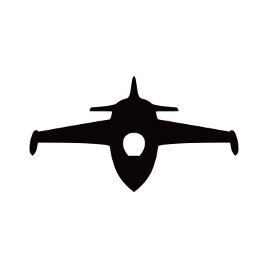 Askeri jet siluet tasarımı. Hava taşımacılığı işareti ve simgesi.