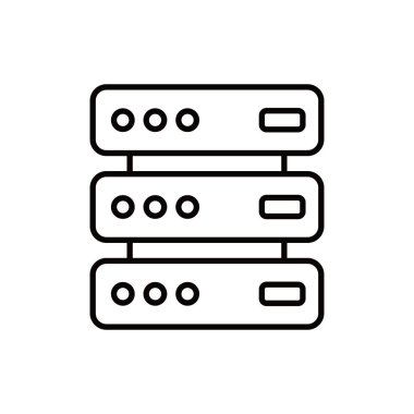 veritabanı simgesi tasarımı. bilgisayar sunucusu işareti ve sembolü.