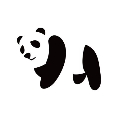 Panda logosu tasarımı. Asya hayvan işareti ve sembolü.