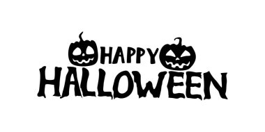 Mutlu Cadılar Bayramı tipografisi. Ekim tatili dekorasyonu.