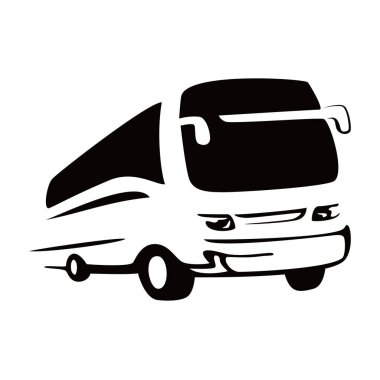 bus silhouette design. travel transportation sign and symbol.