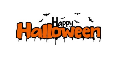 Mutlu Cadılar Bayramı tipografisi. Ekim tatili dekorasyonu.