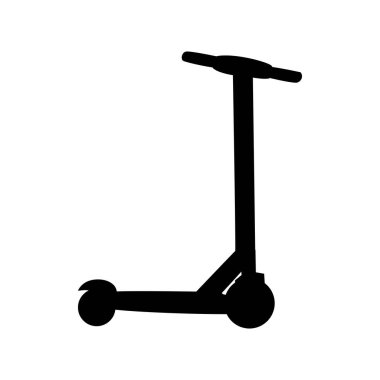 elektrikli scooter siluet tasarımı. eko taşımacılık.