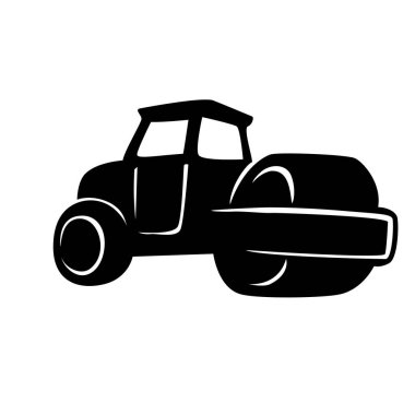 Yol tekerlekli paten makinesi. Ağır inşaat malzemeleri.