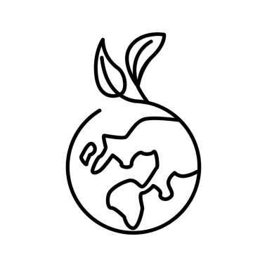 Ekoloji sembolü. yeşil küresel çevre kavramı, işaret ve sembol.