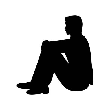 Siluet tasarımı. Rahatla işareti ve sembol.