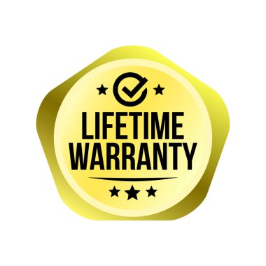 Ömür boyu garanti etiketi. garanti işareti ve sembol.