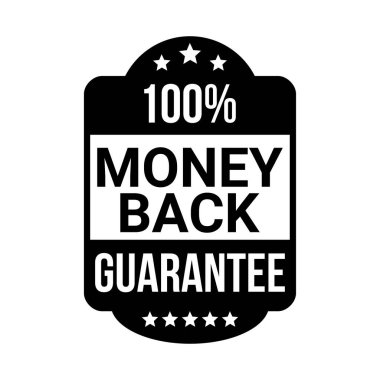 düz para geri garanti etiketi tasarımı.