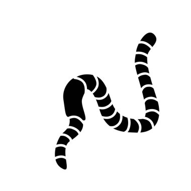 Solucan silueti tasarımı. Karada solucanlar.