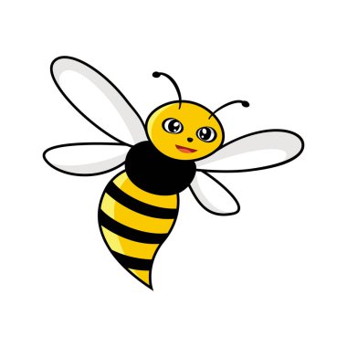 Şirin çizgi film uçan arı tasarımı.