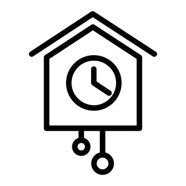 Cuckoo clock house icon vector illustration graphic design
